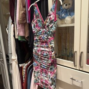 Colorful Floral Print Women's Dress